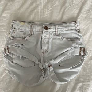 White One Teaspoon Jean Shorts